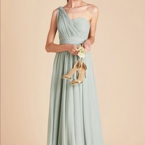 Birdy Grey Sage Bridesmaid Dress Convertible Chicky Size M